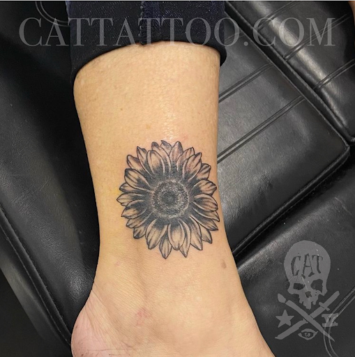 Explore memorial dog tattoo ideas, creative tattoo ideas in Addison, available at Cat Tattoo