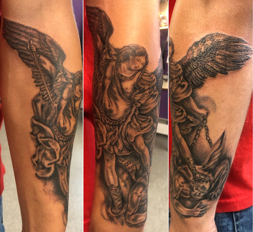 Explore purple heart tattoo ideas, creative tattoo ideas in Goshen, available at Lady Luck Studio