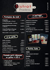 Menu / carte de Bistrot du Pradeau à Gelos