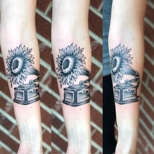 Explore halloween tattoo sleeve ideas, creative tattoo ideas in Lockport, available at Archer Ink Tattoo