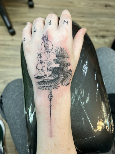 Explore inside finger tattoo ideas, creative tattoo ideas in Spokane, available at Mystery Ink Tattoo