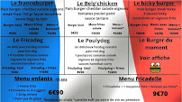 Menu / carte de La FRANCO-BELGE à Baratier