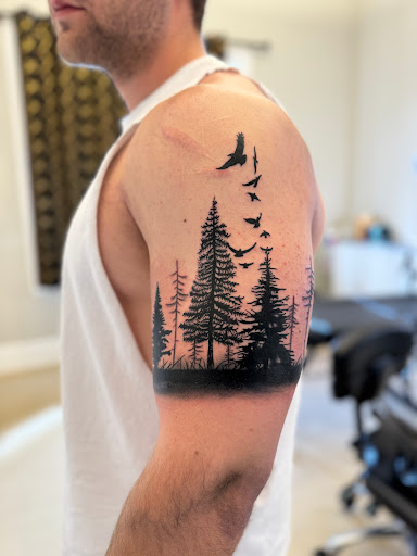 Explore basketball tattoo ideas for guys, creative tattoo ideas in Ogden, available at Legacy Tattoo