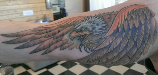 Explore arm and shoulder tattoo ideas, creative tattoo ideas in Richmond, available at Redwoods Wild Side Tattoo