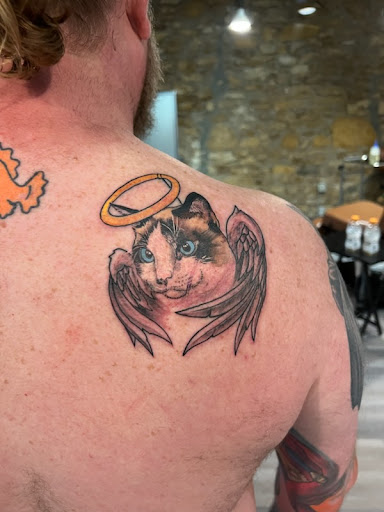 Explore candyman tattoo ideas, creative tattoo ideas in Lawrence, available at Black Chapel Tattoo