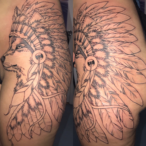 Explore shoulder tattoo ideas for men, creative tattoo ideas in Muncie, available at The Tattoo Studio