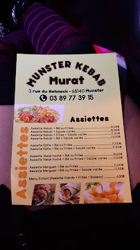 Menu / carte de Chez Mourad à Munster