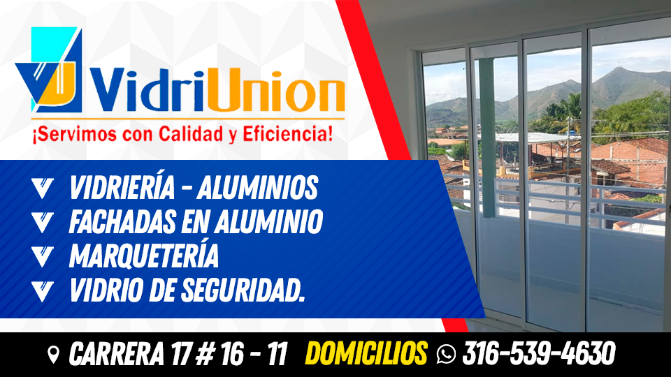 VIDRIUNION - Vidrios - Aluminios - Fachadas en Aluminio - Marqueterías