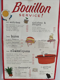 Bouillon République à Paris menu