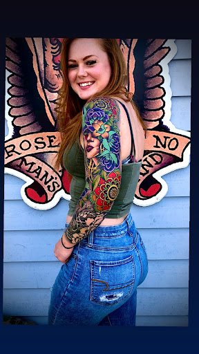 Explore women's arm tattoos ideas, creative tattoo ideas in North Charleston, available at Blu Gorilla Tattoo