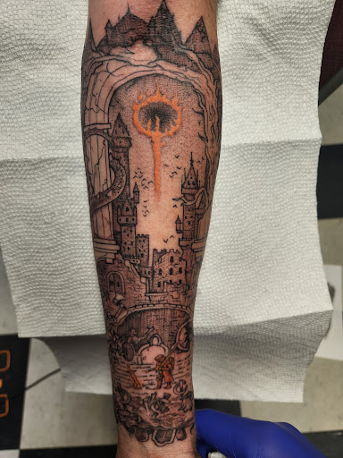 Explore linework tattoos ideas, creative tattoo ideas in Augusta, available at Mr. Tattoo