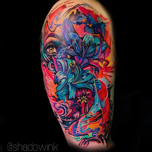 Explore female chest piece tattoo ideas, creative tattoo ideas in Indianapolis, available at Inkfam Tattoo Gallery