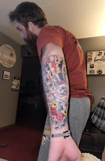 Explore shooting star tattoo ideas, creative tattoo ideas in Altoona, available at Railroad City Tattoo
