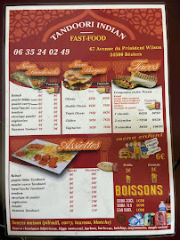 Tandoori Fast-Food à Béziers menu