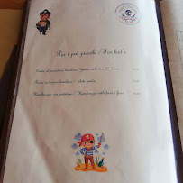 Menu du Café della Marina (ristorante cucina italiana-caffetteria-music bar) pieds dans l’eau à Porto Rotondo