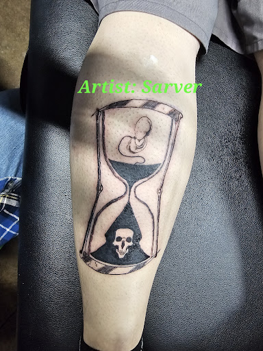 Explore sleeve skull tattoo ideas, creative tattoo ideas in Ottawa, available at Precision Art