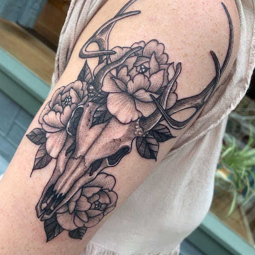 Explore aztec tattoo ideas for woman, creative tattoo ideas in Buffalo, available at True Gloom Tattoo Studio