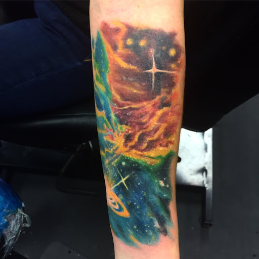 Explore black tattoo ideas for men, creative tattoo ideas in Clinton, available at Ritual Custom Tattoos