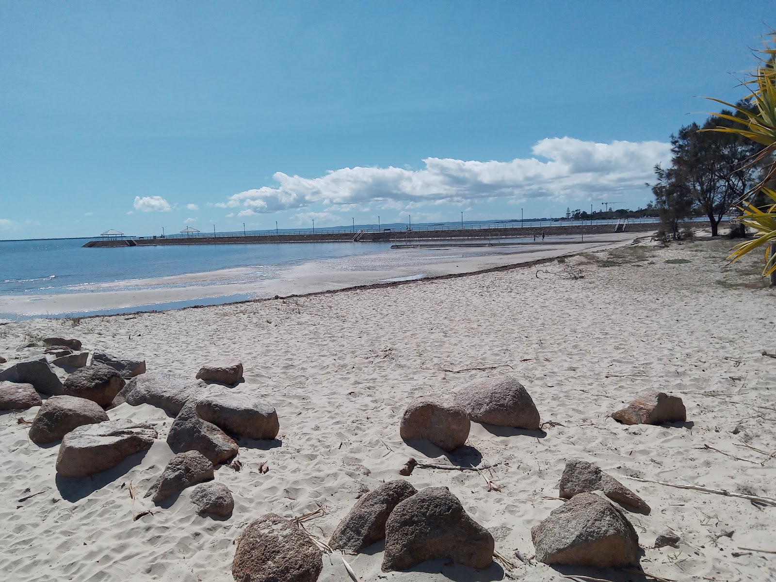 Valokuva Pandanus-rantaista. sisältäen suora ranta