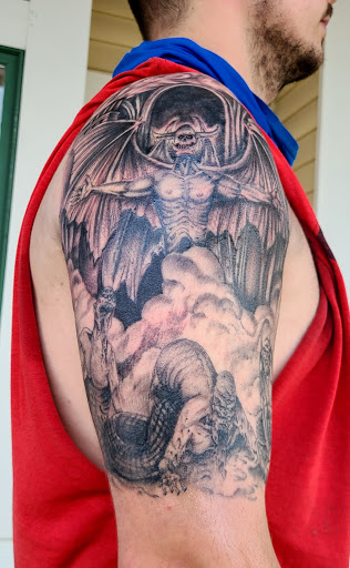 Find simple mens tattoo ideas for your next unique tattoo in Brick at Hand Forged Tattoo