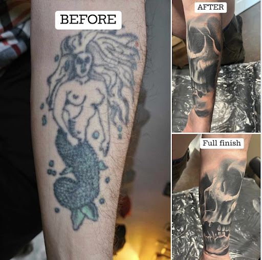 Explore yin yang couple tattoo ideas, creative tattoo ideas in Wisconsin Dells, available at Twisted Dimensions Tattoo Studio