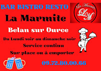 La Marmite. Bistro-Restaurant traditionnel-Grill feu de bois-Couscous-Snacking.Burger. à Belan-sur-Ource menu