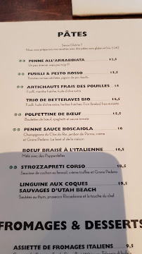 Corso à Paris menu