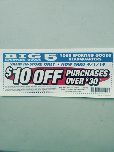 Sporting Goods Store «Big 5 Sporting Goods», reviews and photos, 705 E Birch St, Brea, CA 92821, USA