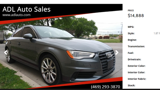 Used Car Dealer «Adl Auto Sales», reviews and photos, 300 TX-121 BUS A, Lewisville, TX 75057, USA
