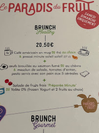 Restaurant Le Paradis du fruit à Paris - menu / carte