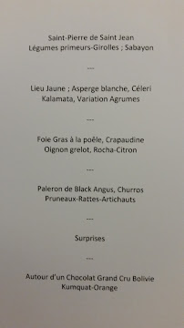 Restaurant gastronomique Py-r à Toulouse (le menu)