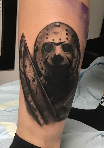 Explore chainsaw tattoo ideas, creative tattoo ideas in Westland, available at Premier Tattoo Company Westland