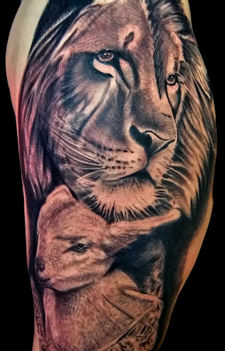 Explore atlas tattoo ideas, creative tattoo ideas in Redding, available at Dominant Ink