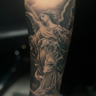 Explore japanese leg tattoo ideas, creative tattoo ideas in Kansas City, available at Enova Ink