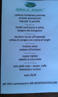 Restaurant Il Ginepro Ristorante Agriturismo à Castelnovo ne' Monti (le menu)