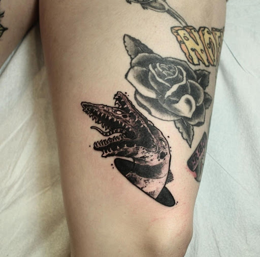 Explore magnolia tattoo ideas, creative tattoo ideas in Abington, available at Tattoo Galaxy (Abington) Piercing and Custom Tattoos