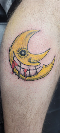 Explore dog outline tattoo ideas, creative tattoo ideas in Connellsville, available at Iron Ink Tattoo