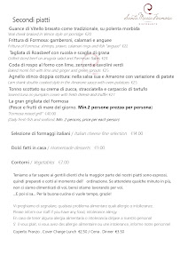 Menu / carte de Ristorante Santa Maria Formosa à Venice