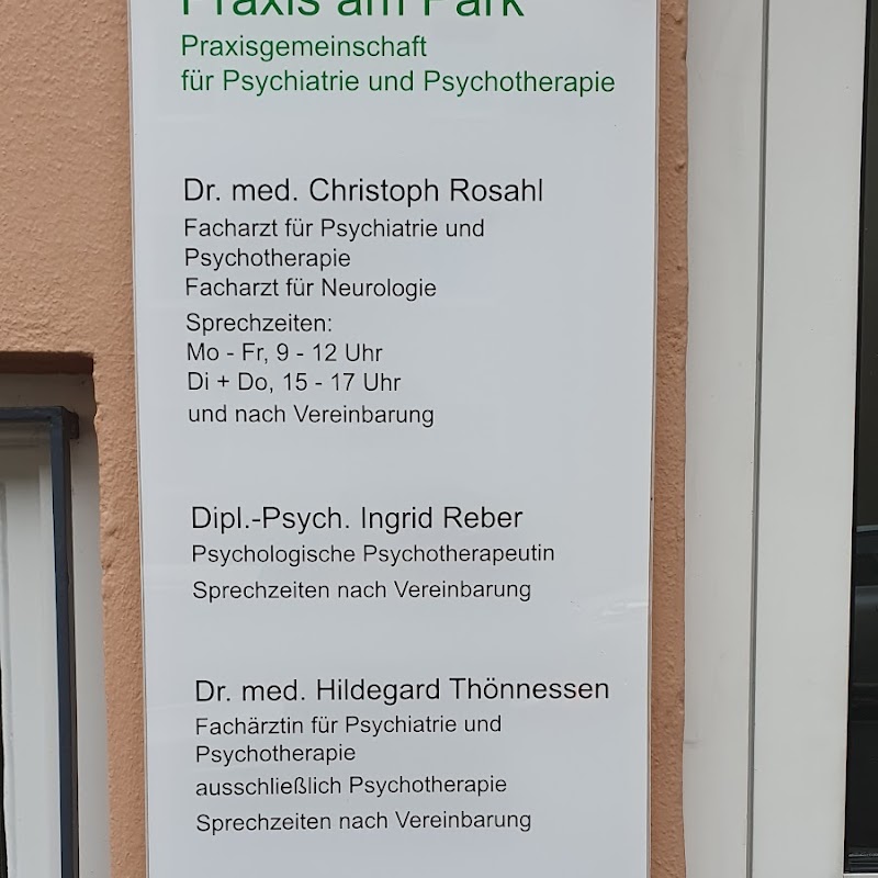 Dr. med. Christoph Rosahl, Praxis am Park, Praxisgemeinschaft für Psychiatrie und Psychotherapie