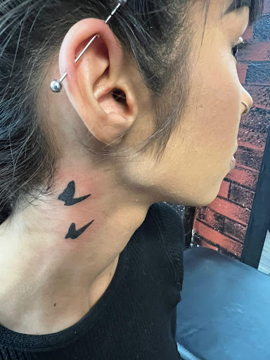 Explore blessed neck tattoo ideas, creative tattoo ideas in Mesa, available at Ranger Tattoo & Piercing