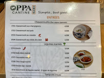OPPA CANTINE à Paris menu