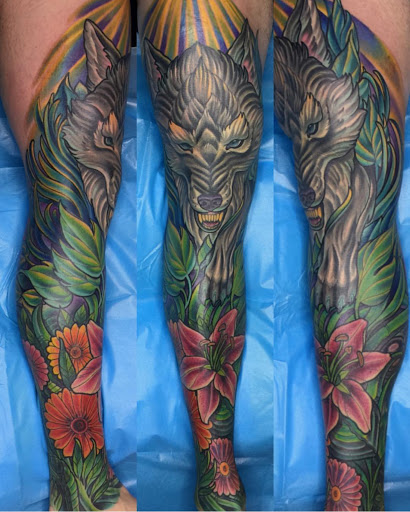 Explore half sleeve cover up tattoo ideas, creative tattoo ideas in San Diego, available at Remington Tattoo Parlor