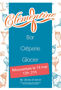 Crêperie/ Glacier Clémentine à Saint-Pierre-d'Oléron carte