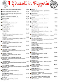 Pizzeria Ristorante Pizzeria I Girasoli à Cesena (le menu)