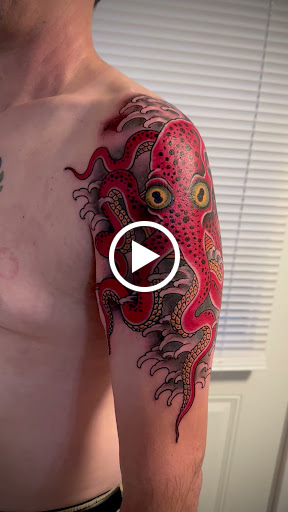 Explore black tattoo ideas for men, creative tattoo ideas in Laredo, available at Horikawa Tattoo & Piercing Studios