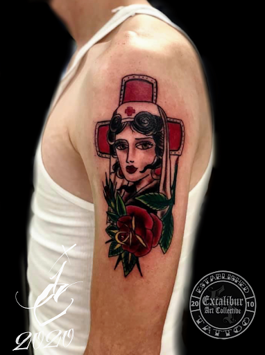 Explore hippy tattoo ideas, creative tattoo ideas in Augusta, available at Excalibur Art Collective