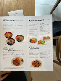 Menu / carte de Sapporo à Paris