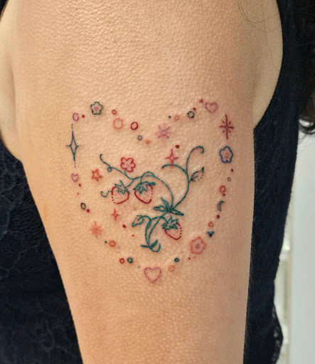 Explore checkered flag tattoo ideas, creative tattoo ideas in Philadelphia, available at The Dahlia Collective