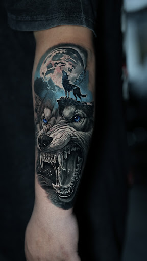 Explore palm tree tattoo ideas, creative tattoo ideas in Corona, available at Crop Circles Tattoo Studio