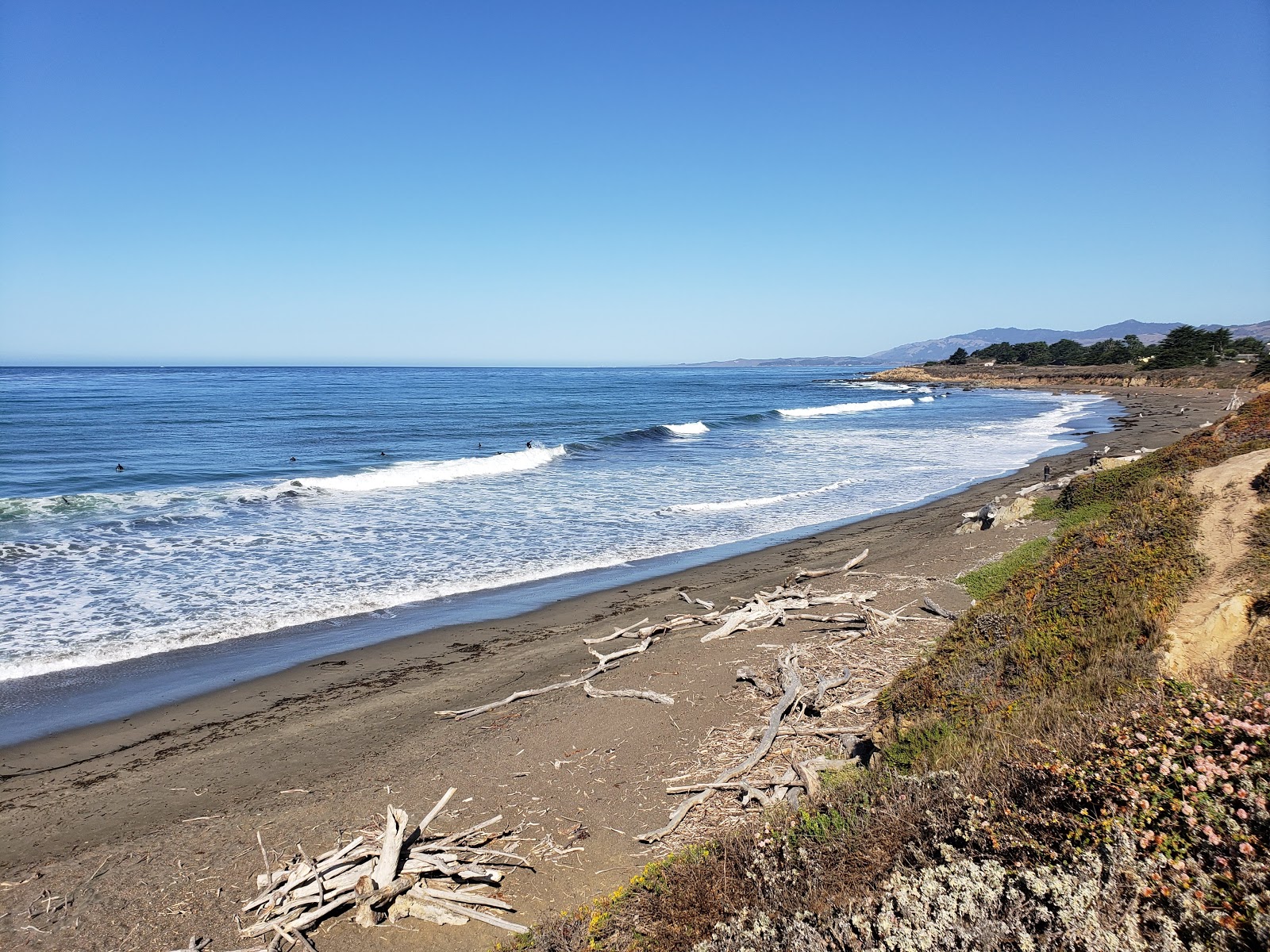 Photo of Moonstone Beach with brown sand surface